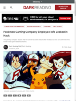  Over 2600 employees' data leaked in Pokémon Gaming Company hack
    