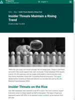  Insider threats are on the rise
    