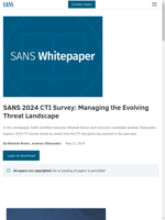  SANS 2024 CTI Survey reveals CTI discipline evolution
    