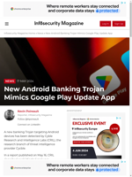  New Android Banking Trojan posing as Google Play update app detected by Cyble Research and Intelligence Labs
    
