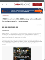 NRECA receives $4M from DOE to enhance electric co-op cybersecurity