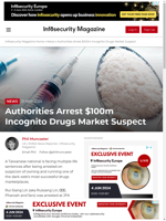Authorities arrested a suspect in a $100m incognito drugs market