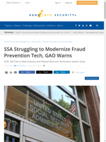 SSA struggling to modernize fraud prevention technology
    