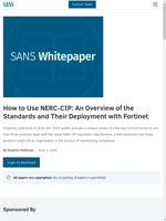  Understanding the key Fortinet products alignment with NERC CIP regulations for compliance
    