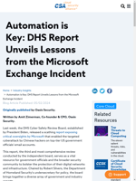 Automation is Key Lessons from Microsoft Exchange | CSA