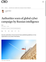  Global cyber campaign by Russian intelligence warns authorities
    