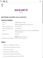 Multiples vulnérabilités dans les produits Cisco - CERT-FR