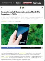  Keeper Security emphasizes the importance of MFA during Cybersecurity Action Month
    