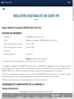  The CERT-FR bulletin highlights significant vulnerabilities from the past week
    