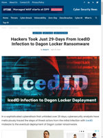  Hackers took just 29 days from IcedID infection to Dagon Locker ransomware deployment
    