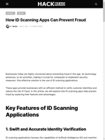 ID scanning apps prevent fraud by verifying customer identities
    