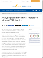  Real-time threat protection analyzed with AV-TEST results
    