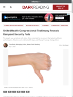  UnitedHealth Congressional Testimony Reveals Rampant Security Fails
    