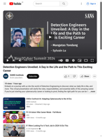 A virtual presentation revealing the daily life and career path of Detection Engineers