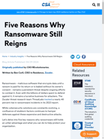  Regularly updating software and operating systems and implementing network segmentation are key strategies to combat rising ransomware threats
    