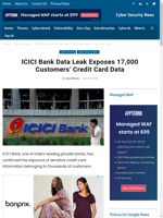  ICICI Bank data leak exposed 17000 customers' card data
    