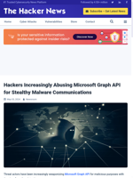 Hackers are increasingly using Microsoft Graph API for stealthy malware communications