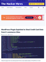  WordPress Plugin exploited for credit card data theft
    