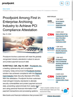  Proofpoint achieves PCI Compliance Attestation in Enterprise Archiving Industry
    