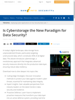 Cyberstorage is the new paradigm for data security