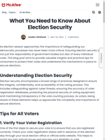  Ensuring election security is crucial for safeguarding democratic processes
	