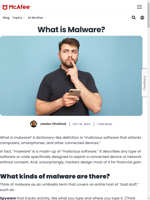  Malware is malicious software that attacks computers and other devices
    