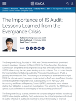 Effective IS audits are crucial for financial integrity and public trust