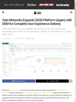  Cato Networks introduces DEM to enhance user experiences on their SASE platform
    