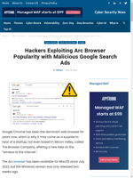  Hackers are using fake Arc Browser ads to distribute malware
    