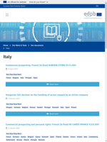  The European Data Protection Board provides guidelines and enforces data protection laws in Italy
  