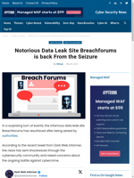  The infamous data leak site Breachforums has resurfaced after being seized by authorities
    