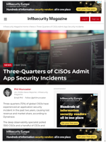  72% of global CISOs experienced app security incidents in the past two years
    