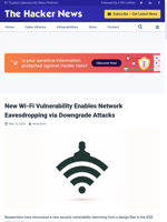  New Wi-Fi vulnerability allows eavesdropping via downgrade attacks
    