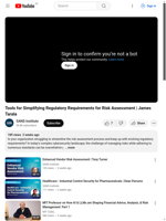  Struggling to streamline the risk assessment process while keeping up with regulatory requirements explained by James Tarala
    