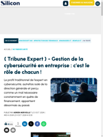  La cybersécurité en entreprise est le rôle de chacun
    