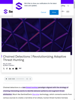  Chained detections is a new threat hunting paradigm focusing on behavior patterns and threat attribution
  