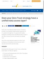 A unified data access layer can help in Zero Trust strategies
    