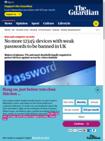  Devices with weak passwords like '12345' to be banned in the UK
    