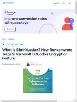  ShrinkLocker is a new ransomware targeting Microsoft BitLocker
    