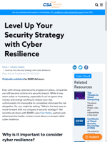  Cyber resilience is essential for organizations to bounce back from adverse events
    