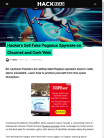  Hackers are selling fake Pegasus spyware on the Clearnet and Dark Web
    