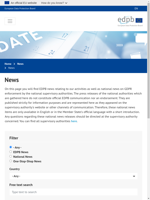  The European Data Protection Board provides news related to GDPR enforcement
    