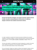 4 Arrested as Operation Endgame Disrupts Ransomware Botnets