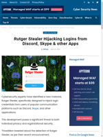  Rutger Stealer poses a significant threat by hijacking logins from Discord Skype and other apps
    