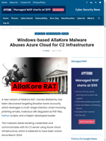  AllaKore Malware abuses Azure Cloud for C2 infrastructure
    