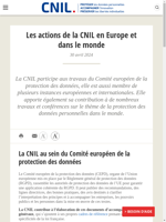  La CNIL participe à des initiatives européennes et internationales pour protéger les données personnelles
    