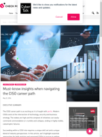  The CISO career path requires agility data-driven decision-making strategic communication cross-functional partnerships and continuous learning
    