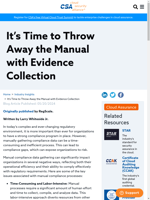  Continuous controls monitoring automates evidence collection for compliance
    