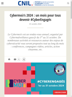  Le Cybermoi/s 2024 offre des activités de sensibilisation et de prévention en cybersécurité tout au long du mois d'octobre
    