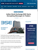  BSE has started encrypting messages to traders for enhanced security
    